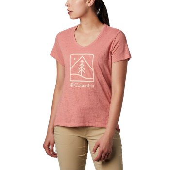 Columbia T-Shirt Dames, Rose Summit Short Sleeve DonkerKoraal, 13AYKXRTJ